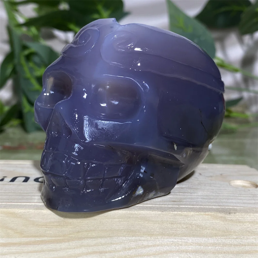 

Agate Geode Skull Carving Cranium Quartz Crafts Mineralsl Carving Handmad Spiritual Feng Shui Reiki