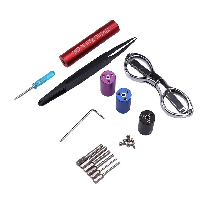 

AA51-Tool Kit Coil Jig CW-20/ CW-25/ CW-30 Scissors Tweezers Stick Coiling Winding Pliers Wire DIY Tools Set