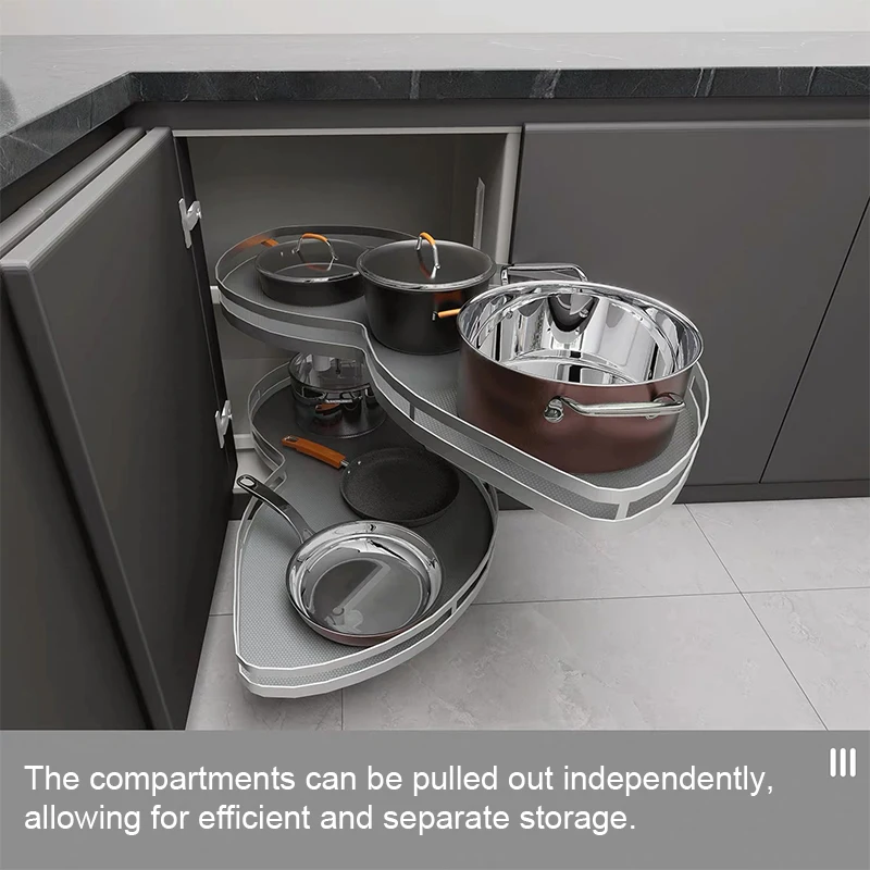 Custom Slide Out Storage Lazy Susan Tray Pullout Organizer Drawer Magic Kitchen Cabinet Accessories Soft Closing Blind Corner Ba