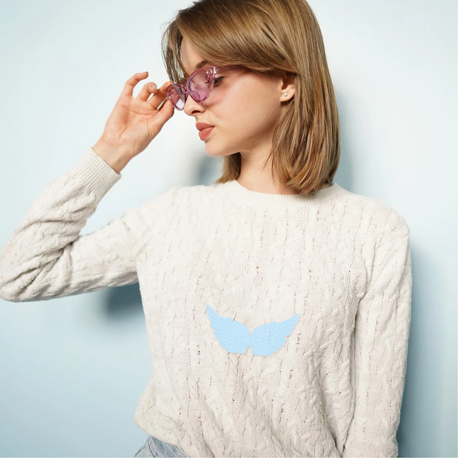 

12Pcs Mini Fabric Angel Wings Decorative Patches DIY Craft Clothes Bags Jackets Repair Ornament DIY Wing Wing Decor