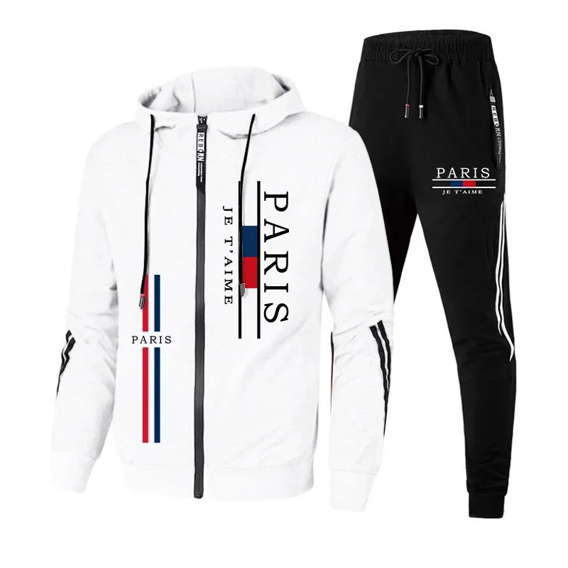 

Men's Tracksuit Daily Fashion Autumn Winter Casual Quality Pullover Single Zipper Men Sweatshirts Hoodies Pants Sports Outdoor