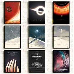 Classic Sci-Fi Movie Interstellar Minimalist Film Poster Canvas Painting Cosmic Planet Wall Art Pictures Modern Room Home Decor