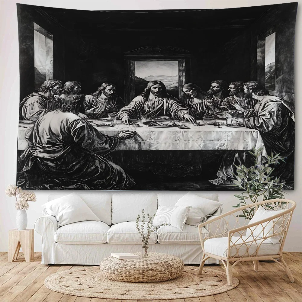 Da Vinci's famous work, The Last Supper of the Twelve Apostles, oil paintings, decorative tapestries, home decor