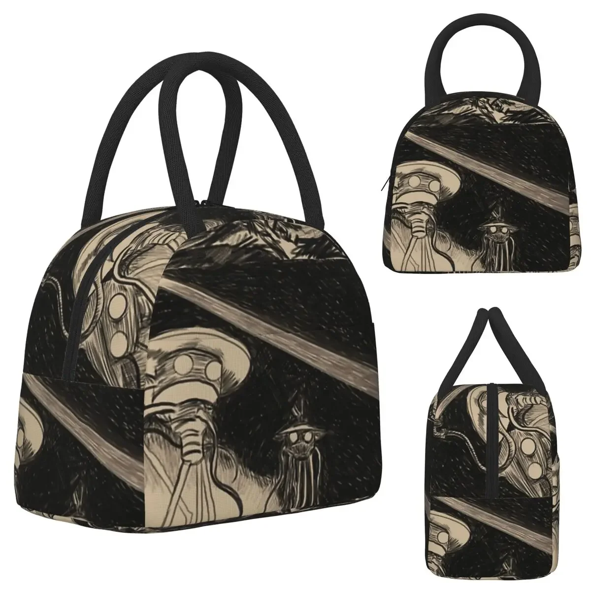War Of The Worlds In Covington's Central Business District Insulated LunchBag for Kids School CoolerThermalLunch Boxes Container