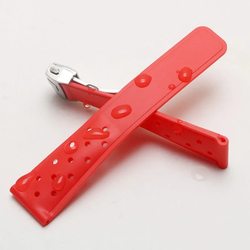 22mm Waterproof Rubber Silicone Watch Strap for TAG HEUER MONACO Strap CARRERA FORMULA 1 Men Watchband Acces