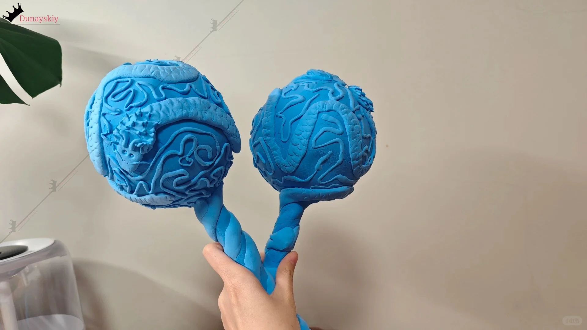 การ์ตูน Nezha Ao Bing คอสเพลย์เครื่องแต่งกายค้อนน้ําแข็ง Props 46 ซม.-27 ซม.3D Lollipop ค้อน 1:1 บทบาทเล่น PROP อุปกรณ์เสริมอาวุธ