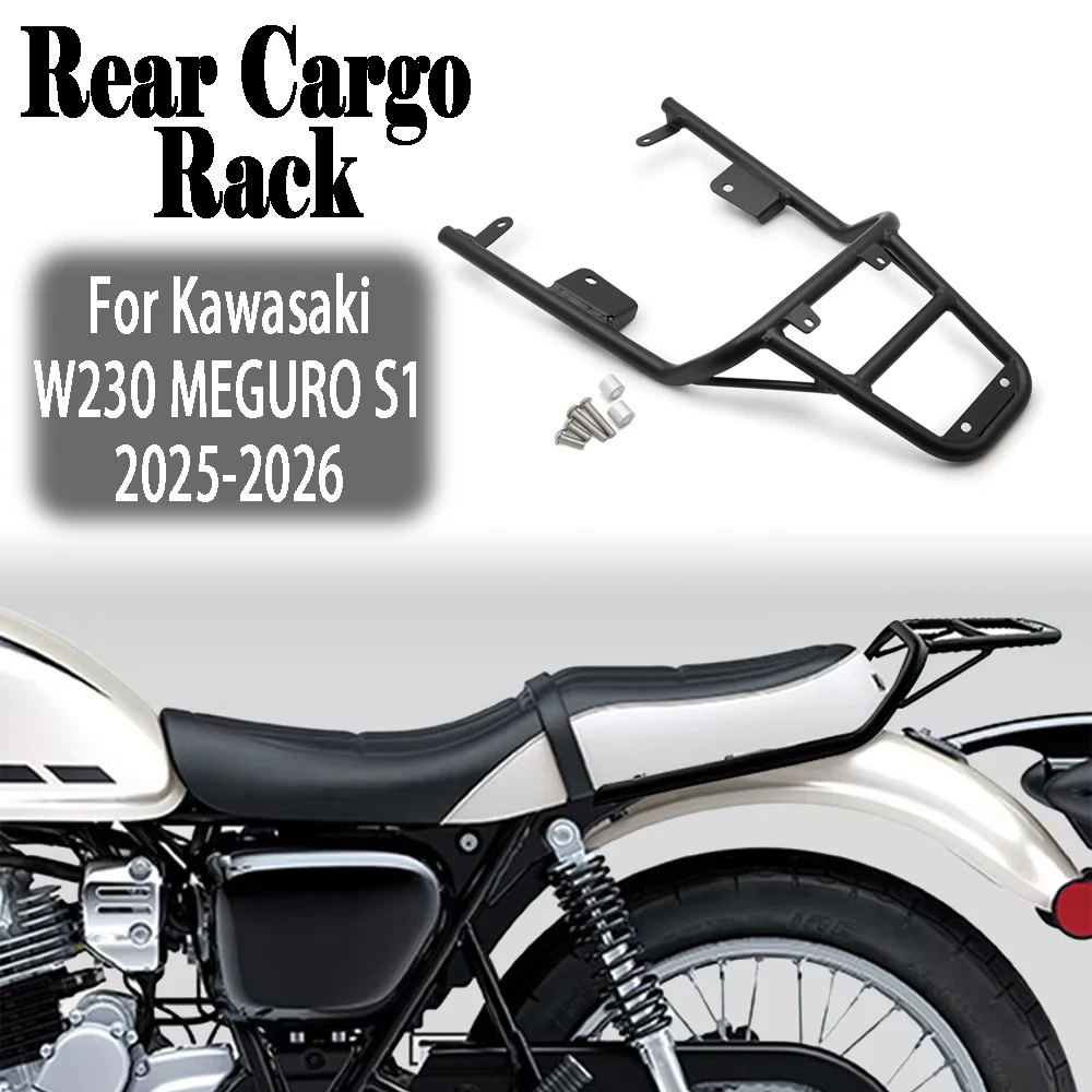 For KAWASAKI Kawasaki W230 MEGURO S1 2025-2026 W 230 Meguro S1 Motorcycle Rear Rack Tube Type Luggage Carrier Holder accessories