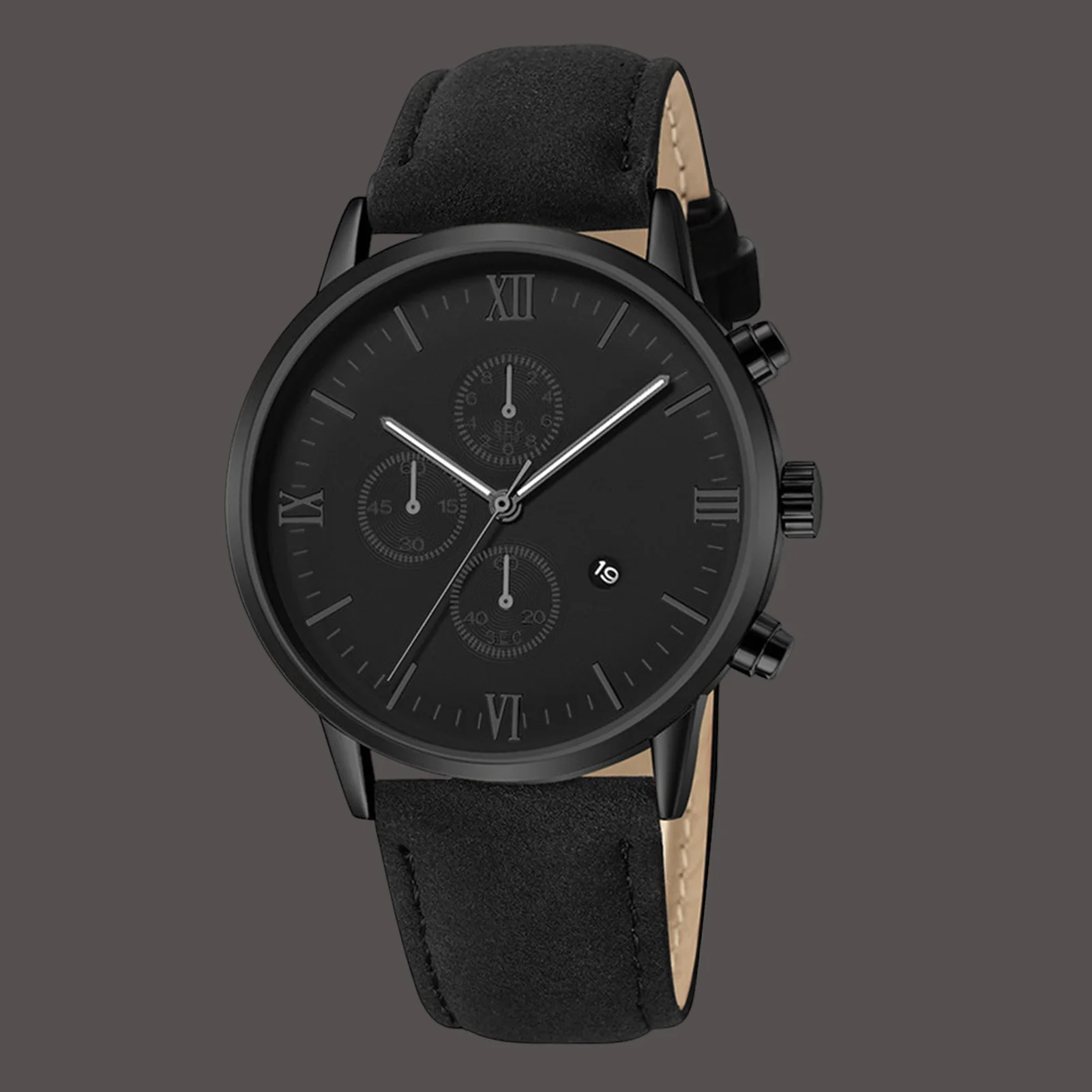 Men's Classic Quartz Watch Leather Strap Classic Dress Wrist Watch for Birthday Gifts New Year's Gifts