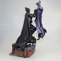 30cm Marvel Dark Knight Dc Comic Series Batman Joker Batman Battle Statue Handmade Movie Surrounding Decorative Gifts