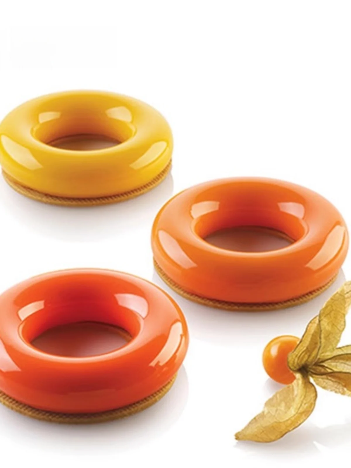 Silikomart Promise-Molde de silicona con anillo redondo de 65ml, molde para hornear de silicona de calidad alimentaria con 6 ...