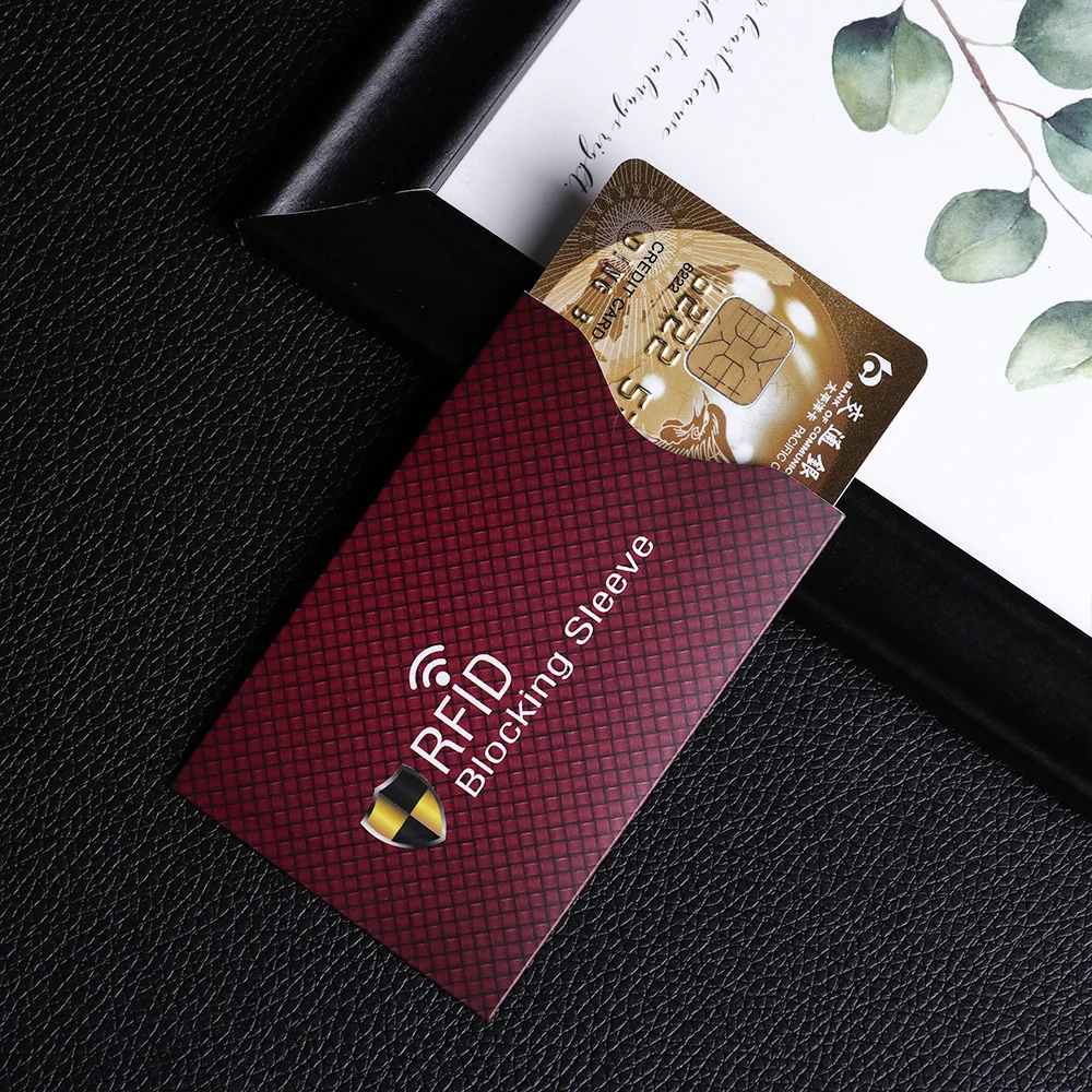 5PCS Reader Aluminium Bank Anti-theft Sleeve Wallet RFID Blocking Card Holder Protect Case Cover