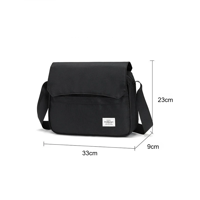 Men\'s Large Size Crossbody Shoulder Bag Large Capacity A4 Magazine Ipad Horizontal Messenger Bag Tide Version Student Book Bag