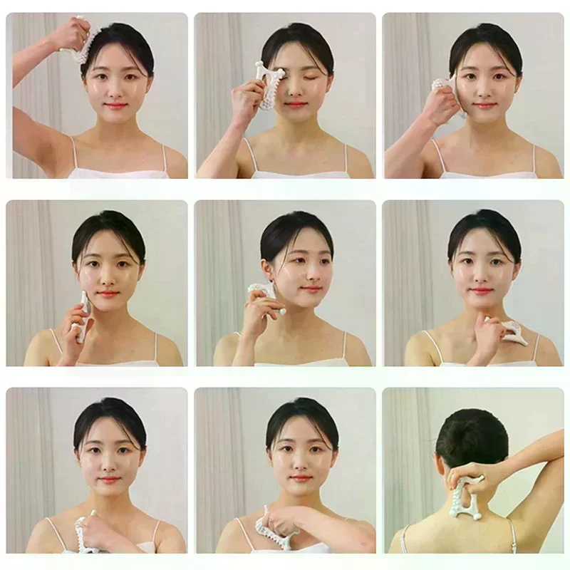 /ACR/Ceramic Scraping Board Gua Sha For Face Body Massage Tool Body For Relief Massage Face Lift Guasha Acupoint Massager White