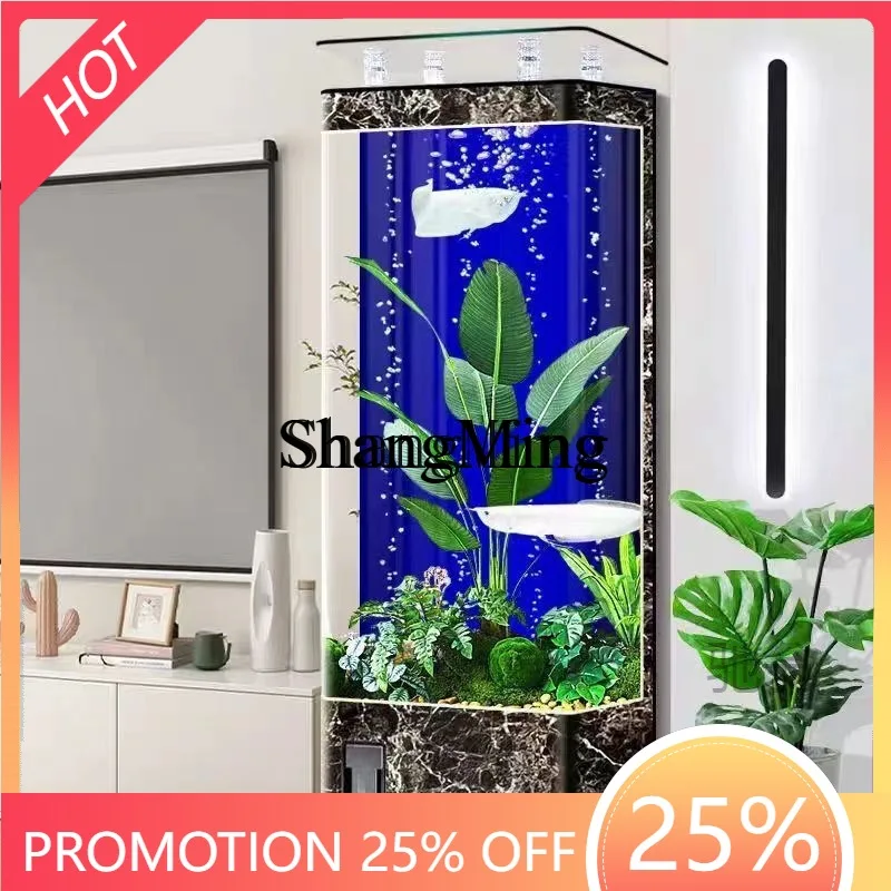 

FG living room household light luxury floor-to-ceiling vertical water-free small ecological aquarium fish tank