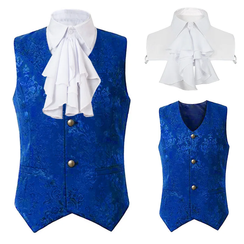 

Medieval Men's Gothic Vest Waistcoat Stage Cravat Performance Costume Clothing