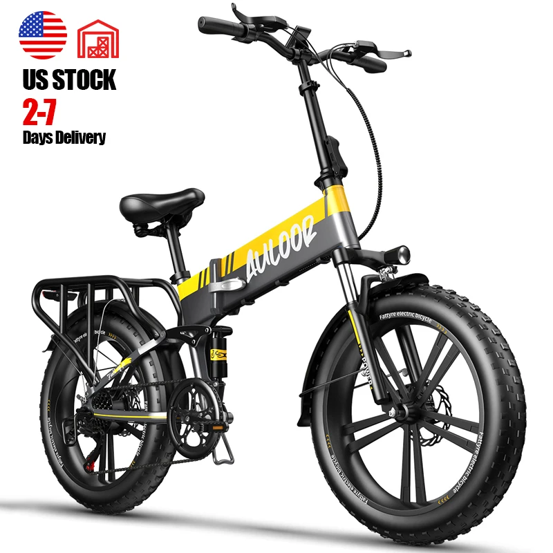 

ODM US Stock 750w Powerful 20 Inch LG 48V 12.8AH Lithium Folding Mountain Ebike Electric Fat Tire Bike Bicycle
