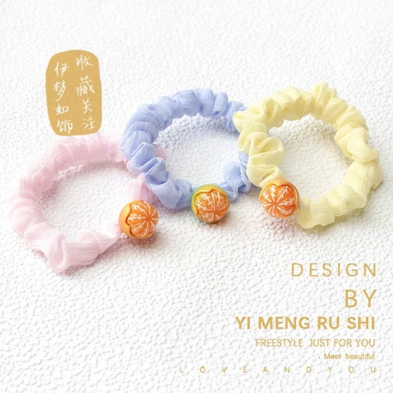 Big Orange, Big Li, Spring and Summer Girls' Heart, Hair Ring, Headwear, Girlfriend Bracelet, Hair Band, High Elastic Headstring