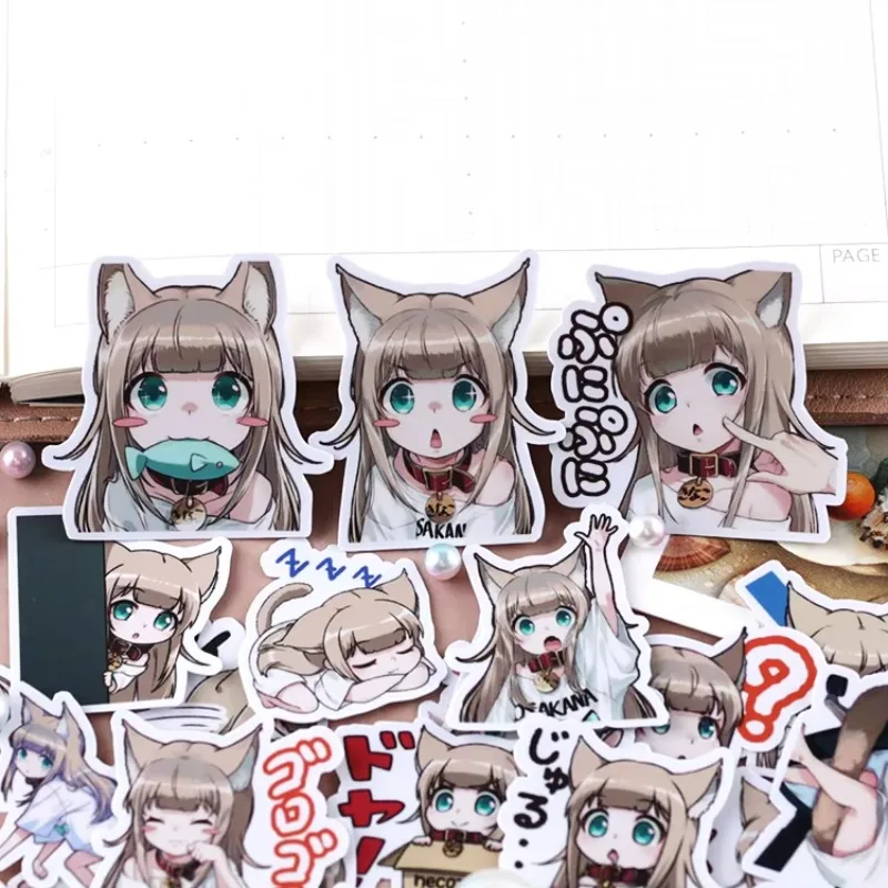 

40 шт., наклейки BLINGIRD с кошками и Лори для детей