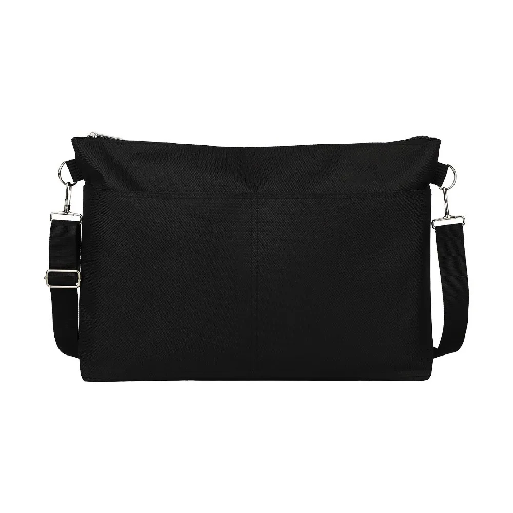 Portable Baby Stroller Storage Bag Large-capacity Black Baby Pram Hanging Bag Waterproof Multifunction Mommy Shoulder Bag