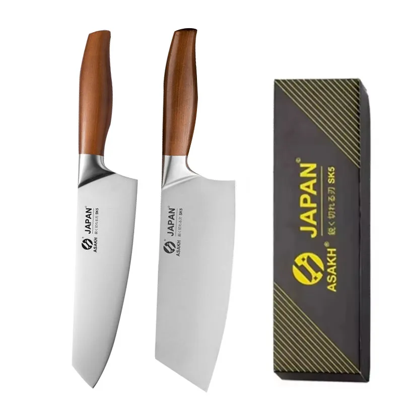 NONE Profession elle japanische Küchenmesser Set Edelstahl Fischfilet Fleisch beil Kochmesser Schneiden Santoku Messer Koch werkzeuge 4