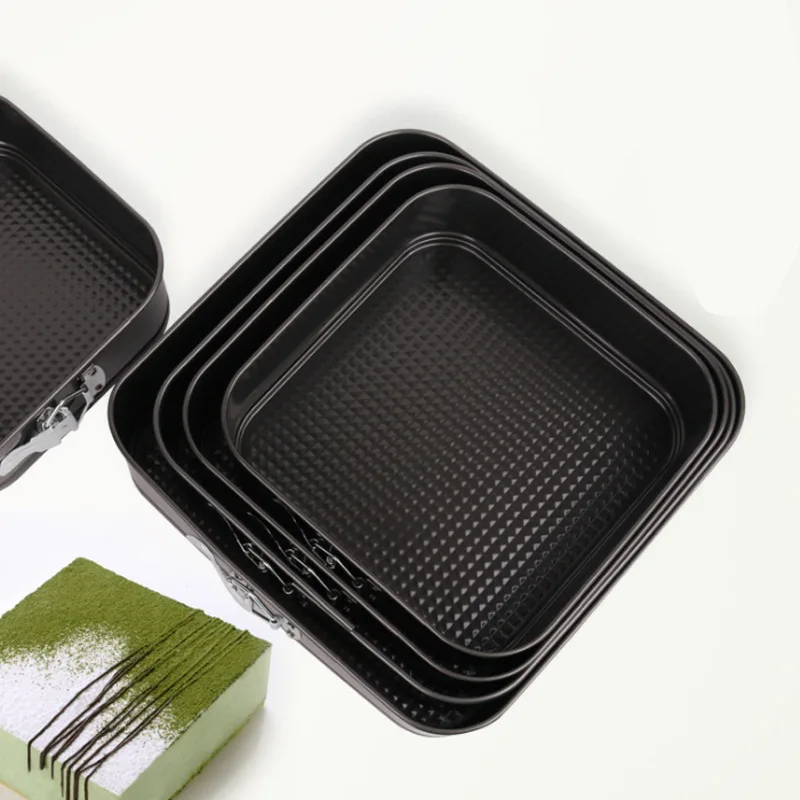 18-28 سنتيمتر للإزالة أسفل غير عصا المعادن خبز قالب Sqaure كعكة عموم مع قفل Divice خبز كعكة قوالب الخبز اكسسوارات #2
