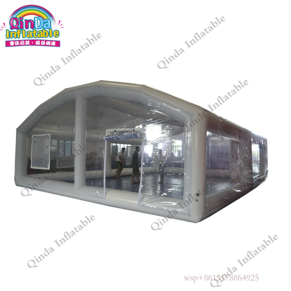 Inflatable 10X5x3.2M Ceiling Bubble Tent Clear PVC Dome Inflatable Pool Cover Tent