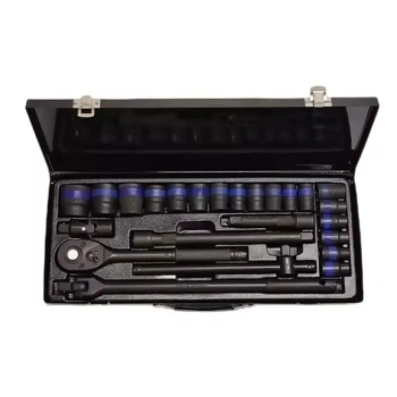 

SXLL 24-Piece high-quality 1/2 driver gimbal impact socket black handle flexible handle vehicle tool