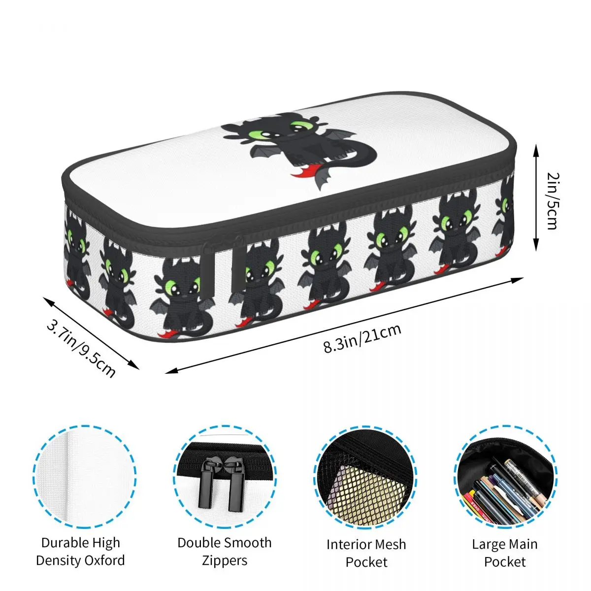 Baby Dragon Kids, senza denti, Dragon Night Fury, How To Train Dragon Astuccio per matite per ragazzo e ragazza Astuccio per matite Astuccio portapenne