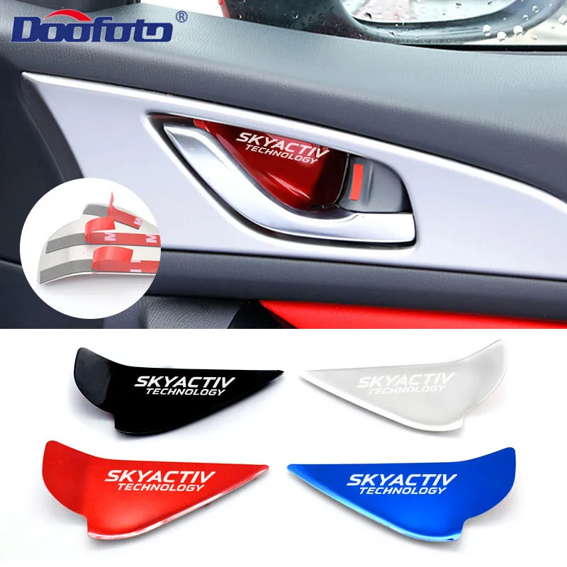 4pcs stainless Steel Car Interior Door Handle Bowl Trim Cover  For Mazda 3 6 CX3 CX-5 CX5 K CX7 CX9 MX5 Axela ATENZA Accessories