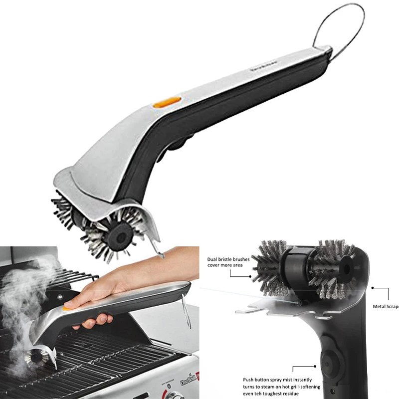 Electric Grill Brush Outdoor Steam Cleaning Brushes BBQ Cleaner Suitable for Charcoal Scraper Gas Accessories Cook Kitchen Tool