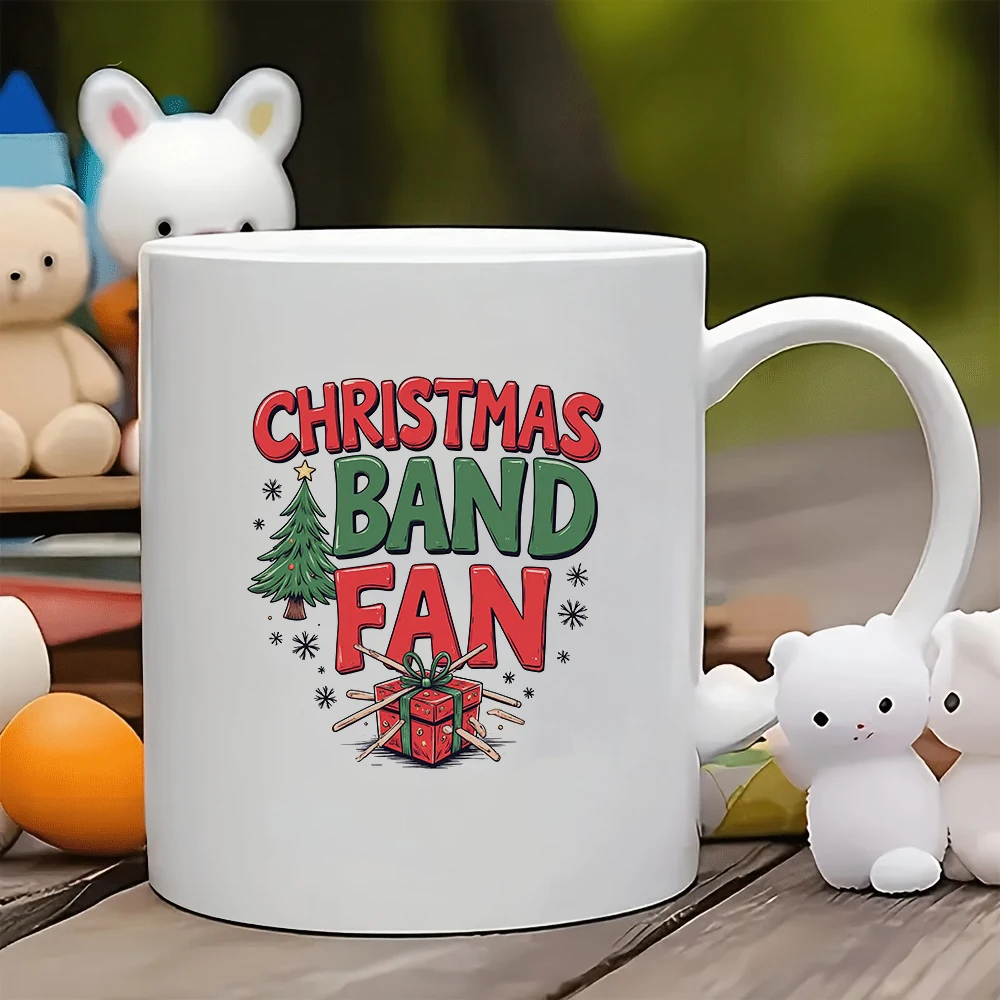 

11oz Cup + Cartoon Christmas Tree Design Christmas Gift Kids Water Cup Family Office Coffee Cup
