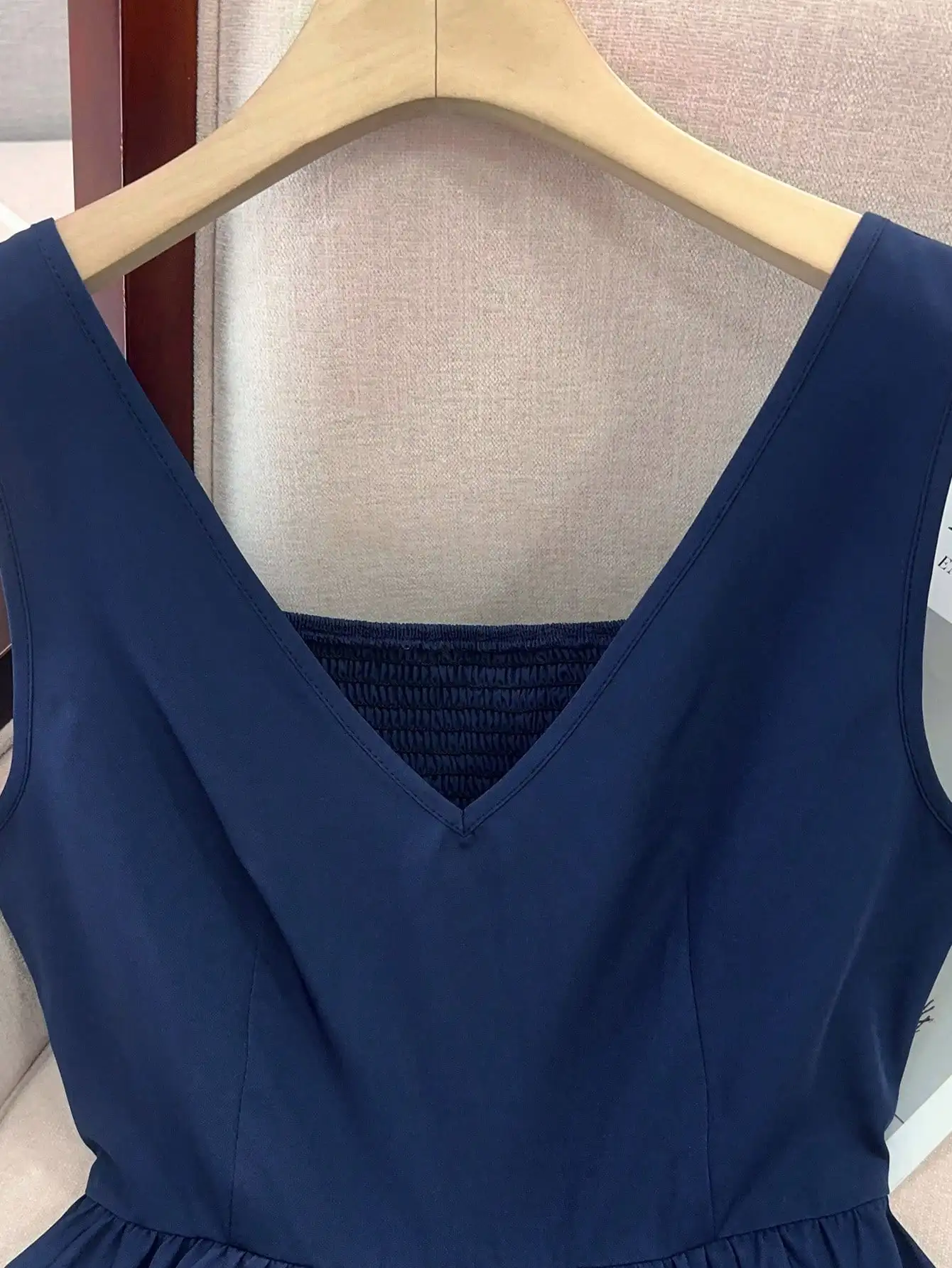 Slim-fit Cami with Ruched Back & Thick Straps, Ruffled Hem, Stretch Gathered Design for All Body Types