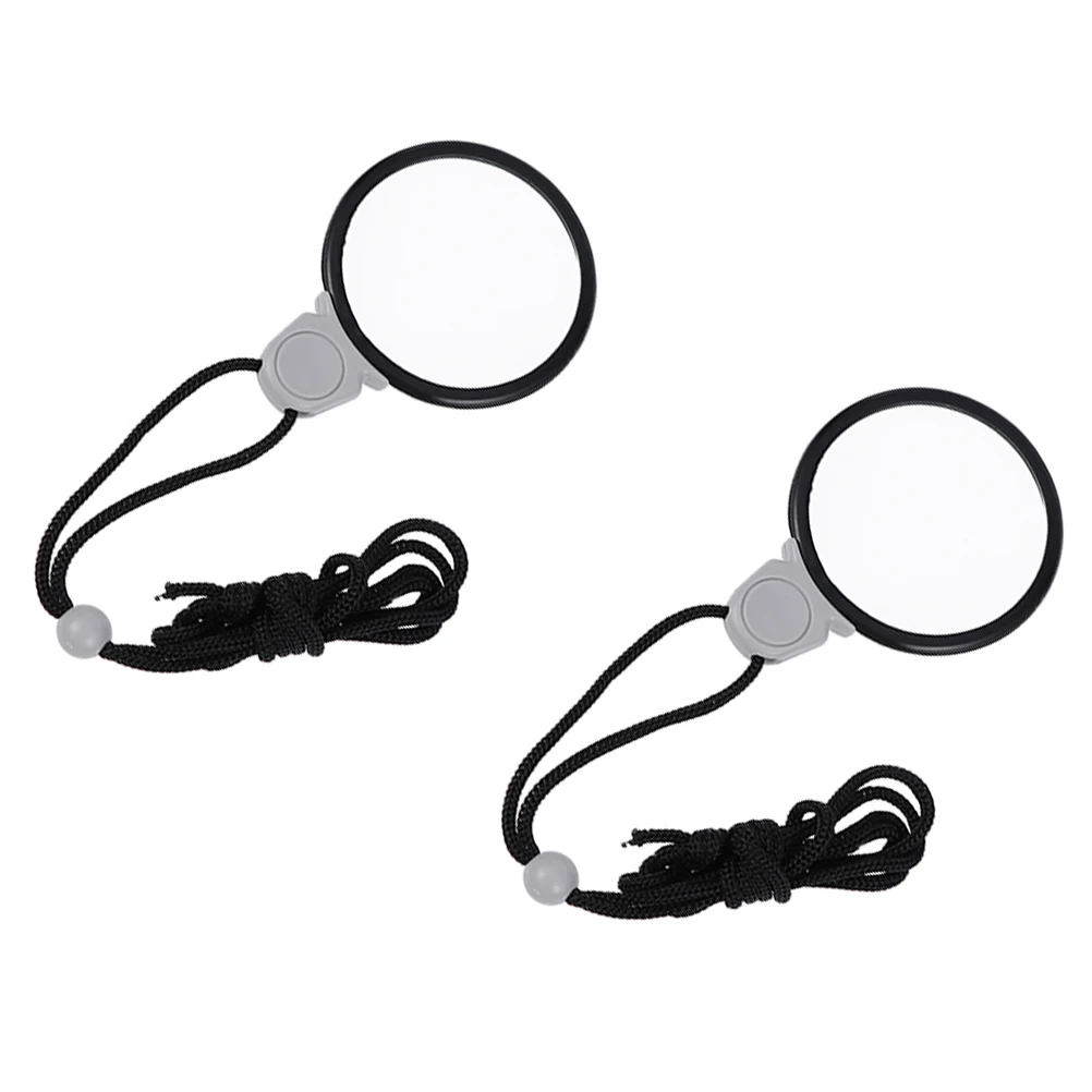

2Pcs Hanging Necklace Magnifier for Reading Books Newspaper Travel Office Use Chain Magnifying Chain