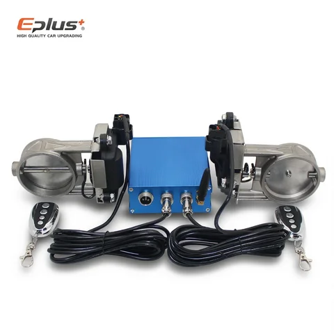 EPLUS Car Exhaust Pipe Valve Electric Kit Universal Multi-angle Mode 51 63 76MM Controller Device Remote Kit