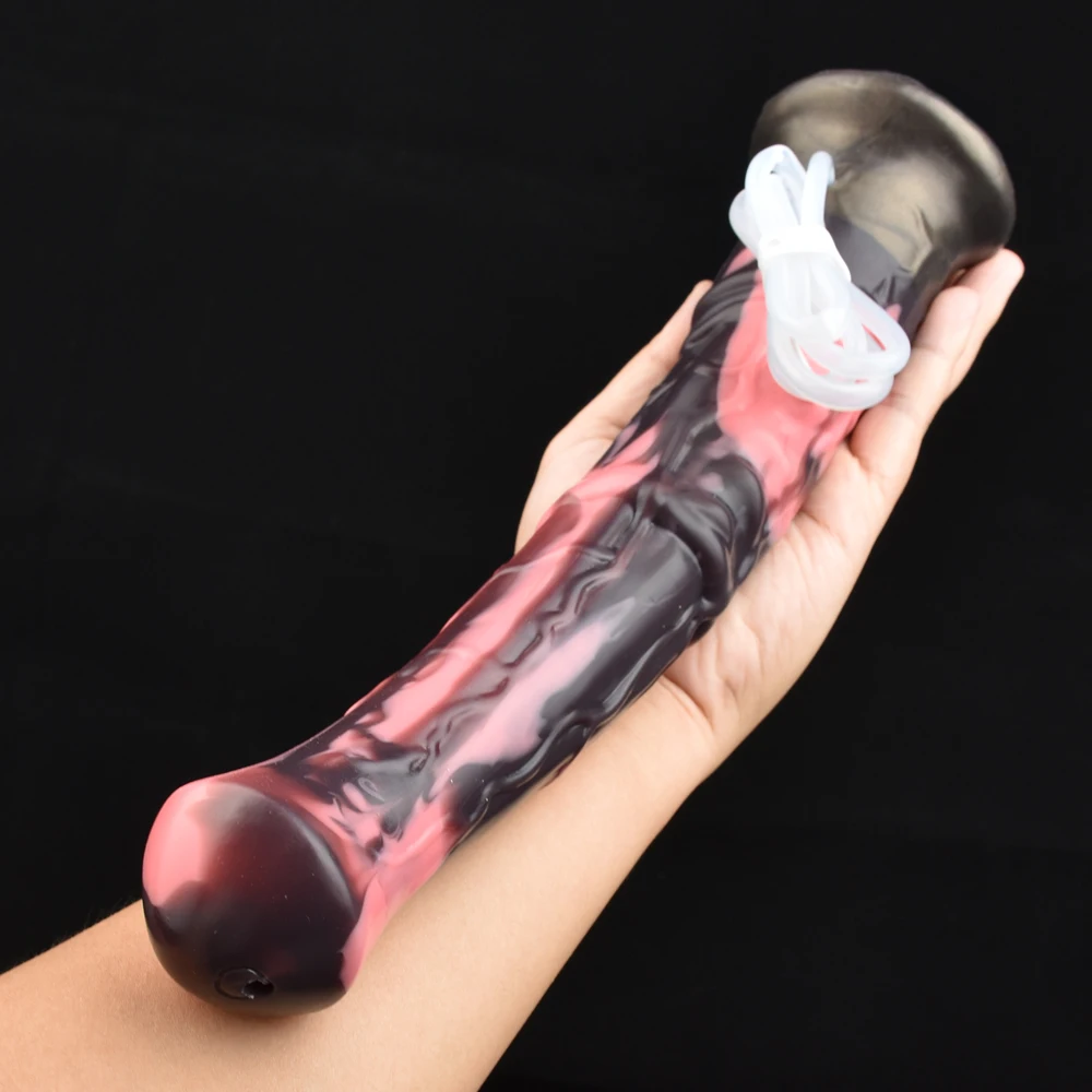 YOCY Long Dildo Horse Penis Ejaculating Sex Toy For Women Men Anal Climax Masturbator With Powerful Suction Cup Silicone Dildo