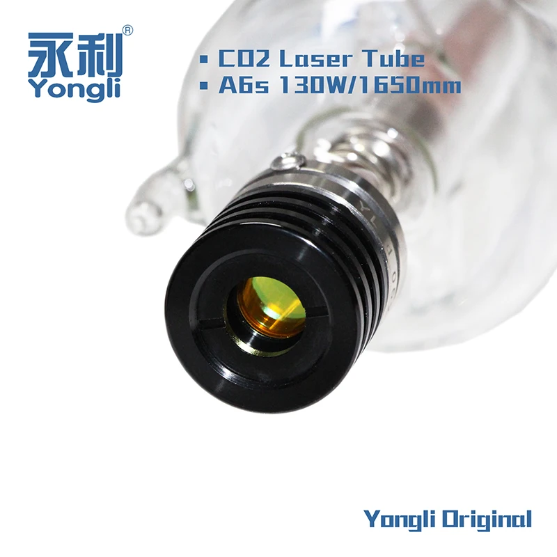 130W CO2 Laser Tube Max 160W 1650mm Length 80mm Dia High Power Replacement Parts for Laser Marking Engraving Cutting Machine CO2