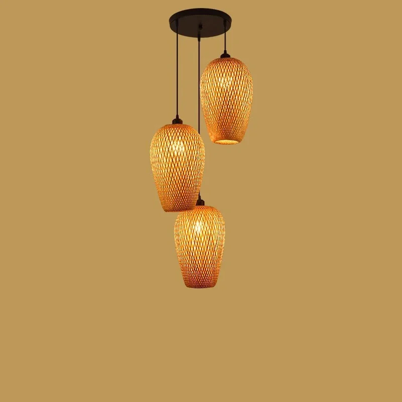 

DORIAN Contemporary Bamboo Weaving Restaurants Pendant Lamp Creativity Bar Counter Cafe Bedroom Study Tea Room Staircase Light