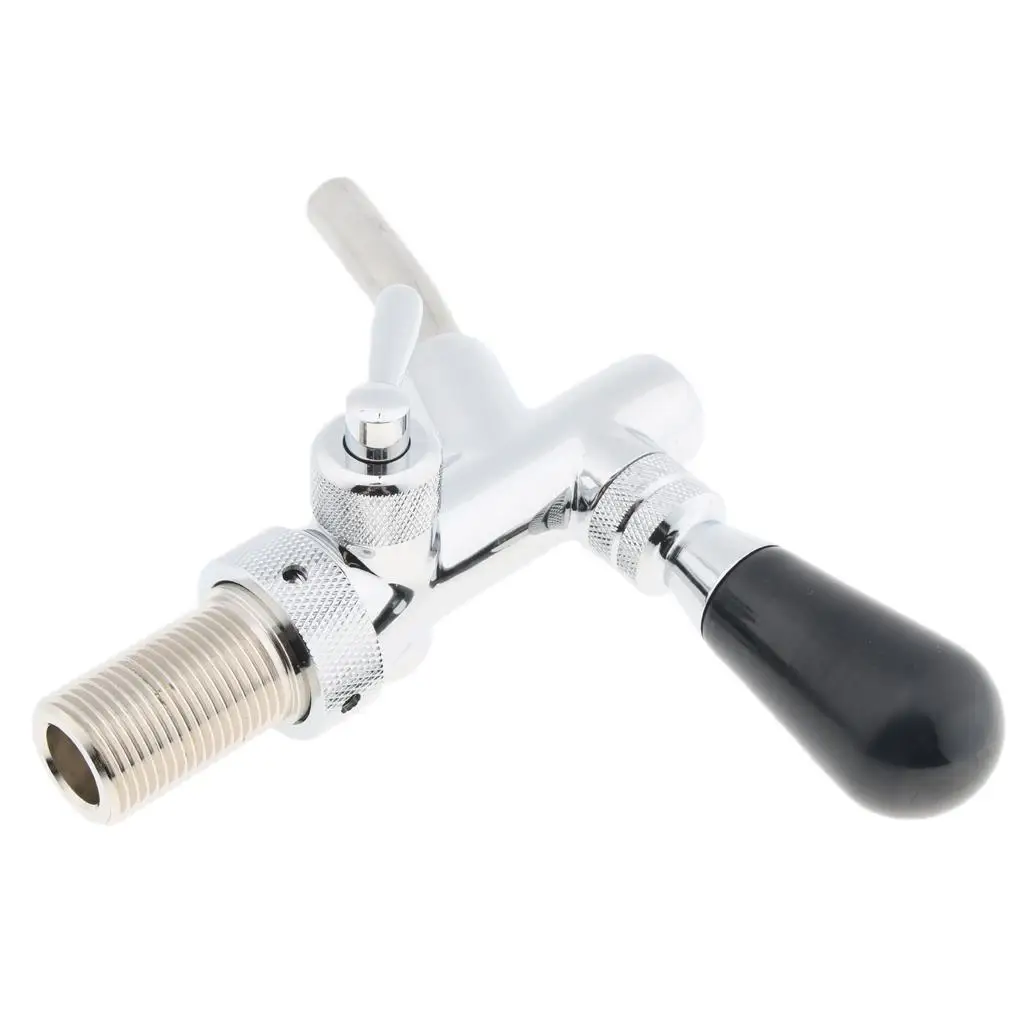 G5/8 Beer Tap Kit Stainless Steel Adjustable Draft Faucet Flow Controller for Homebrew Making Bar Hotel
