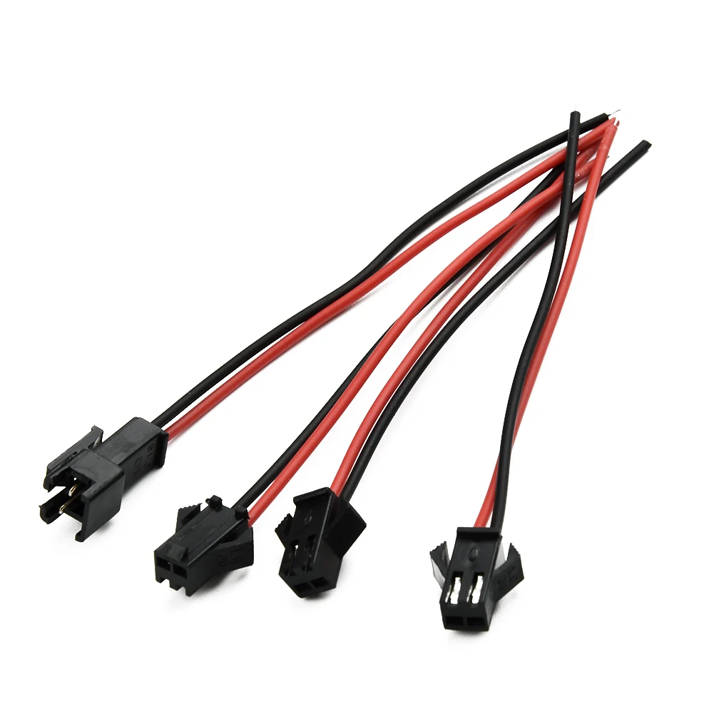 5/10 Pairs SM SM 2-Pin 2P Connector Plug Male Female Head Wires Cables LED Strips Lamp Driver Connectors Cable Adapter