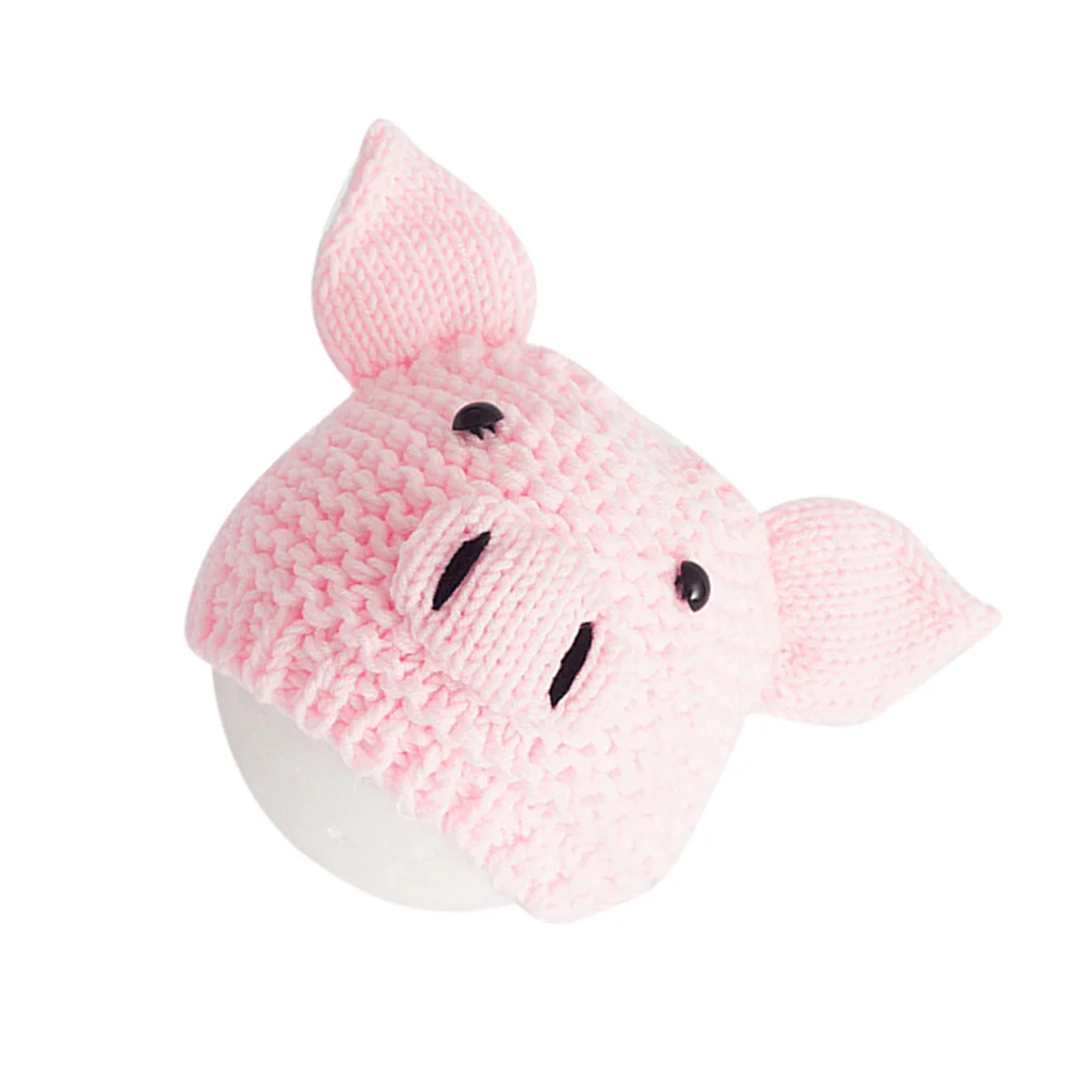 

Infant Knitted Hat with Lovely Pig Design Perfect Baby Photo Prop Soft and Comfortable Newborn Hat for Everyday Use Pink
