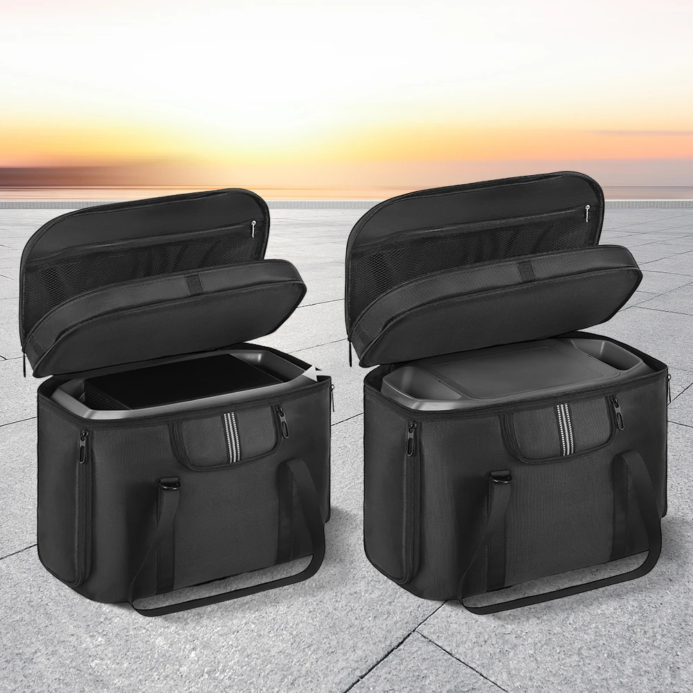 Carrying Case Protective Case Waterproof Anti-drop with Shoulder Strap & Handle for Ecoflow Delta 3 Plus/Solar Generator Delta 2