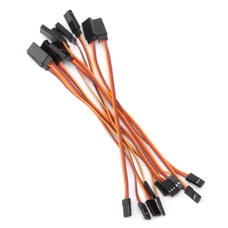 10PCS 100mm/150mm/200mm/300mm/500mm Servo Extension Lead Wire Cable for RC Drone Futaba JR Male to Female 10cm 30cm 50cm 100cm