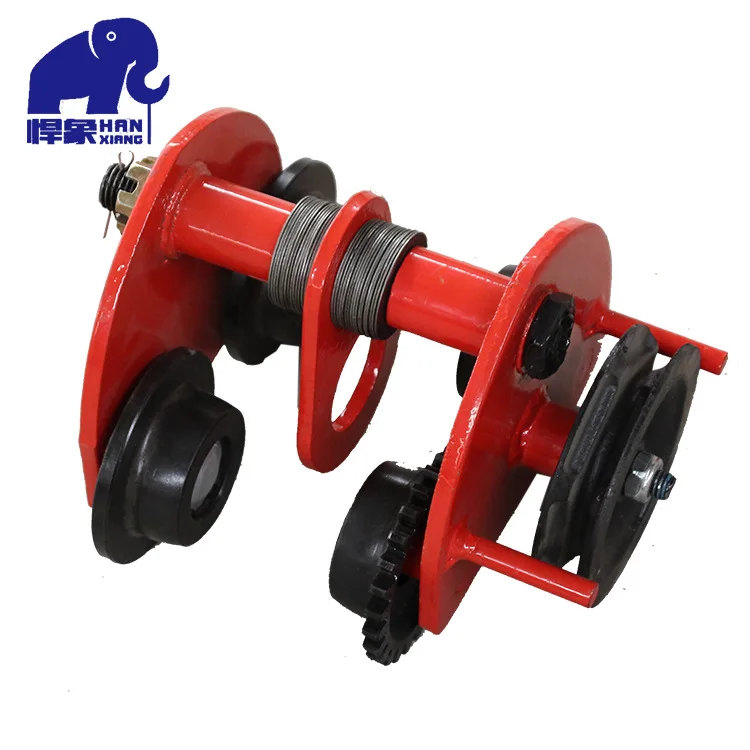 

Manual Push-Pull I-Beam Trolley - Hand Chain Hoist Monorail Trolley for Lifting