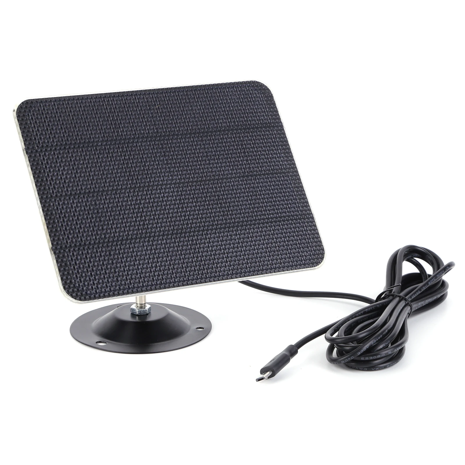 

3W 5V Solar Panel Charger Power Supply Monocrystalline Solar Panel Kit 360 Adjustable Bracket IPX6 for Doorbell Courtyard Lights