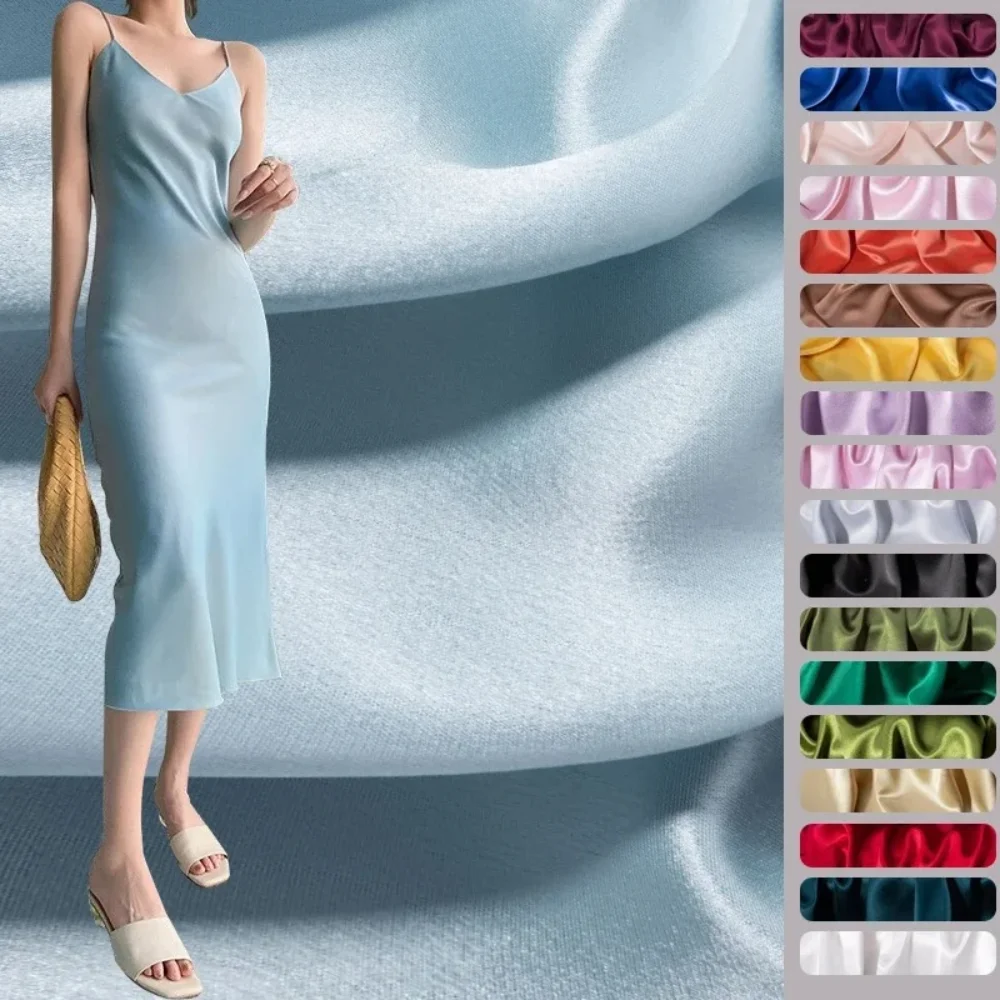 

Smooth Soft Triacetic Acid Fabric for Dress Shirt Fashion Clothin DIY Sew Wholesale Cloth Diy Sewing By The Meter Material