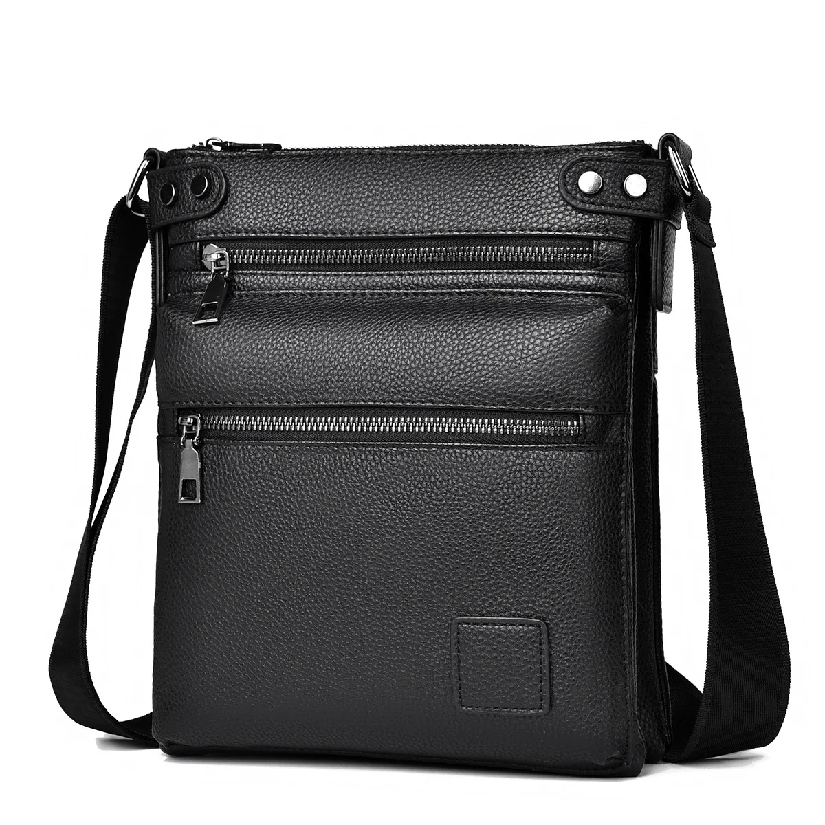 Vintage Shoulder Bag for Men Pu Leather Vertical Multifunctional Messenger Bag male High capacity crossbody bags bolso hombre 가방