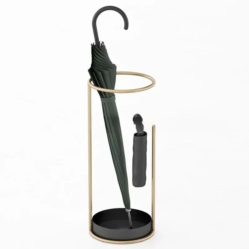 

Скандинавская модная легкая роскошная золотая стойка для зонтов, простое креативное ведро для хранения в вестибюле отеля, экологически чистая металлическая декоративная подставка