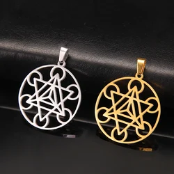 Dawapara Merkaba Pendant Star Tetrahedron Sacred Geometry Charm for Jewelry Making Stainless Steel DIY Accessories