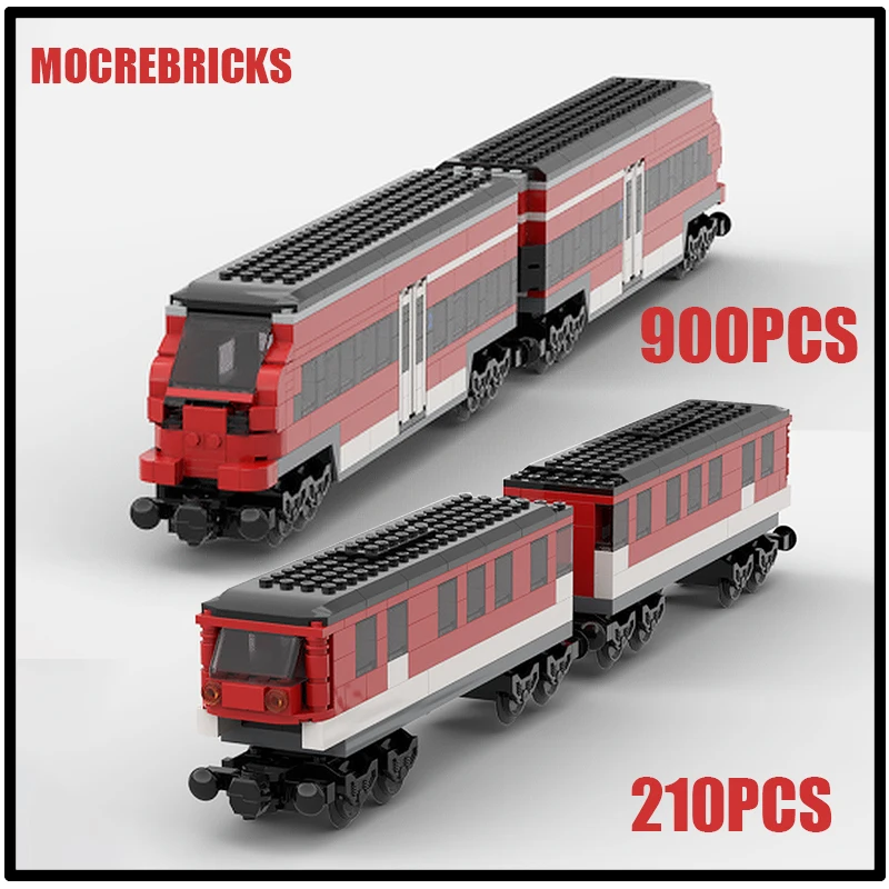 

MOC железная серия Bombardier Talent 2-поезда, строительные блоки, сделай сам, креативная технология, модель, кирпичи, наборы игрушек, детская головоломка, подарок