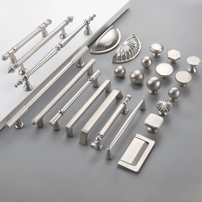 French Style Zinc Alloy Handle Cabinet Wardrobe Drawer Pull Bedroom Kitchen Hardware